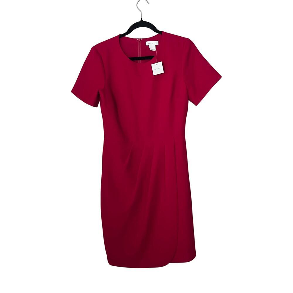 NWT Club Monaco Lynndalyn Dress Robe Gypsy Red Size 6 Faux Wrap Career Work